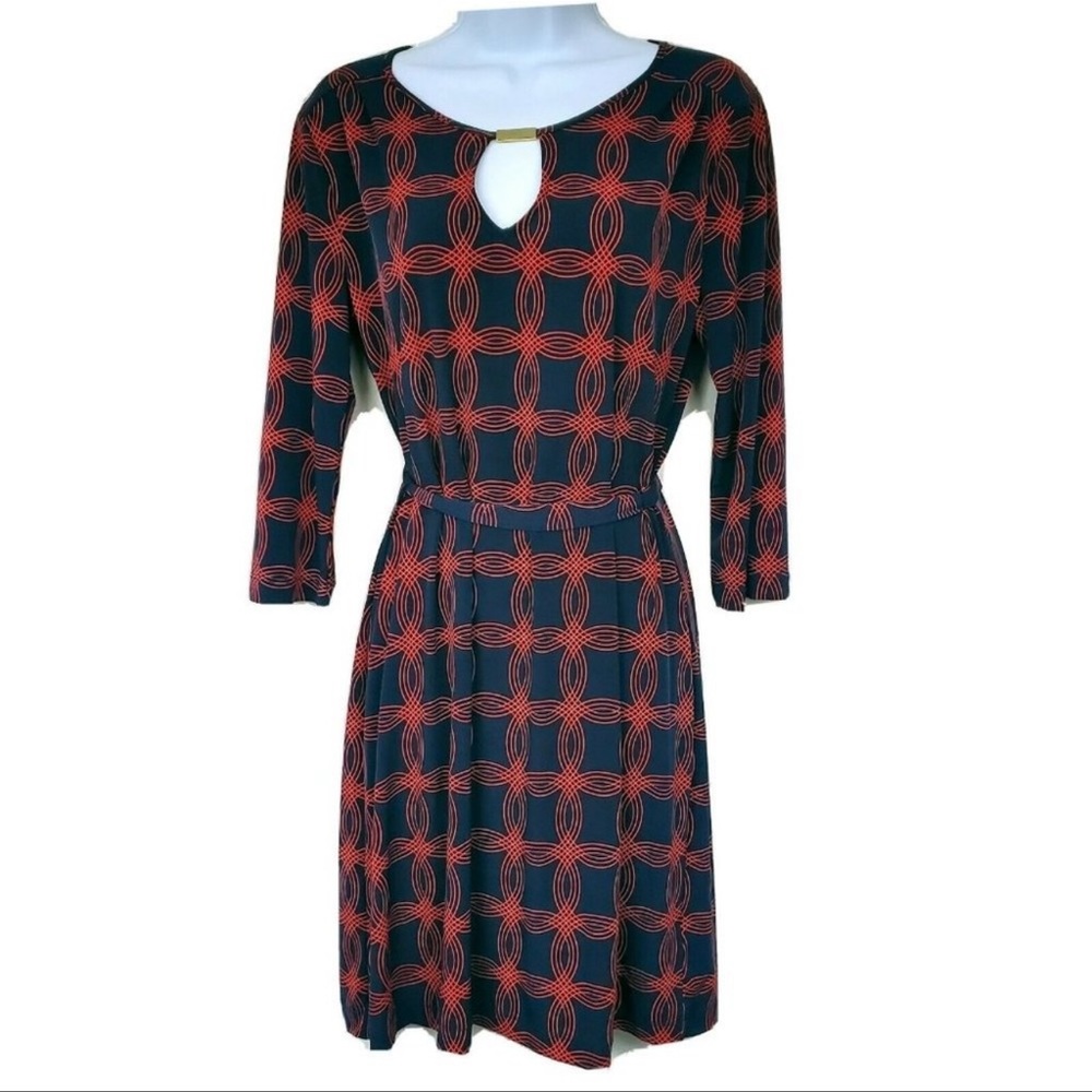 Banana Republic keyhole patterned dress size M